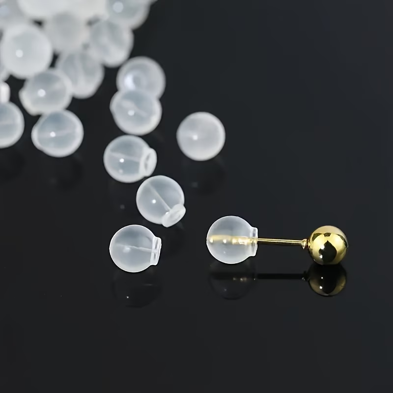 Diy Electronics Components - 100 قطعة من سدادات الأقراط الشفافة