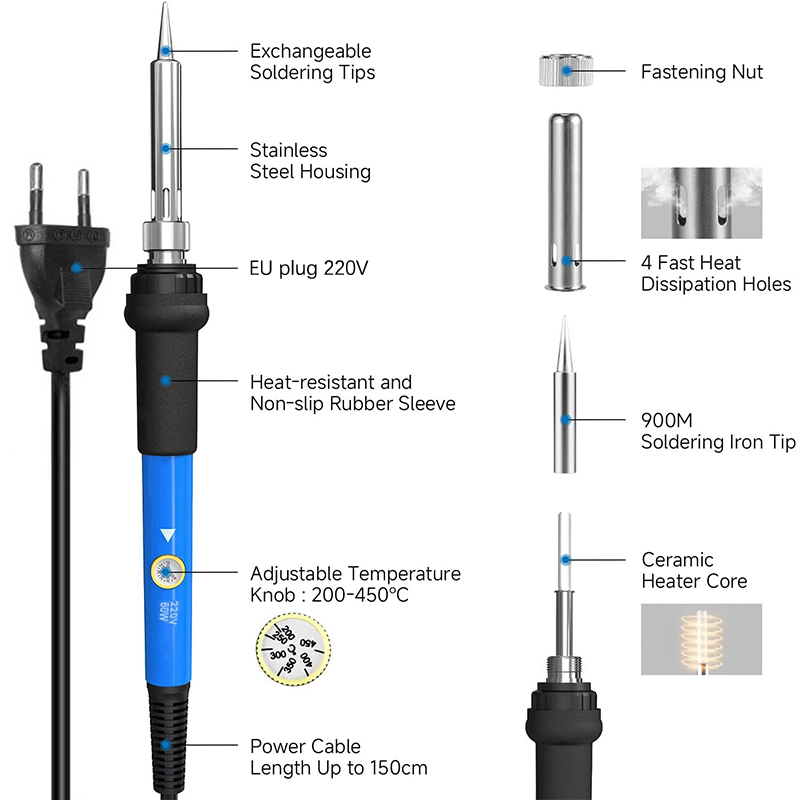 مجموعة أدوات لحام كهربائية قاب - مراجعة Diy Electronics Tool Kit وسعره
