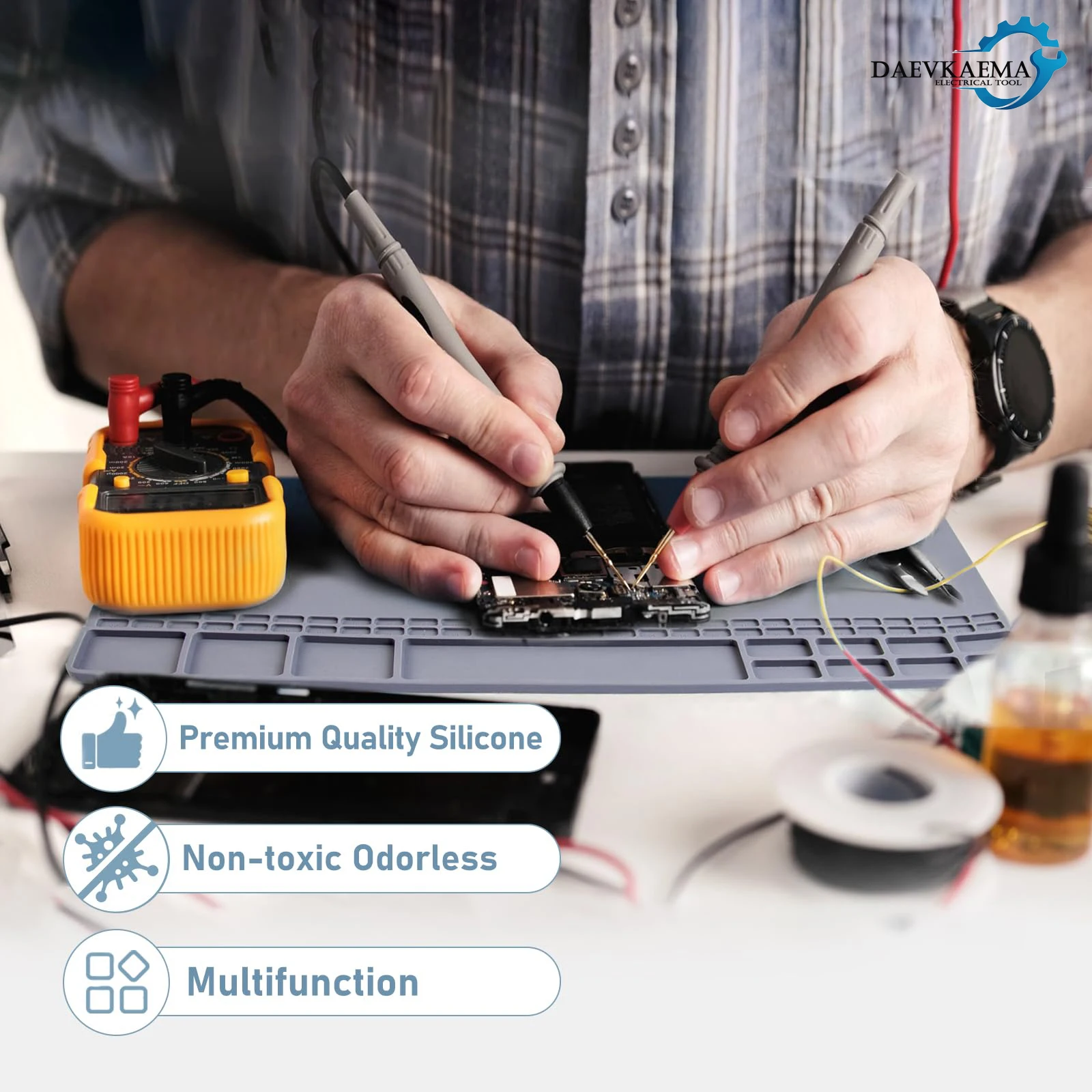 وسادة لحام سيليكون مغناطيسية 5 - مراجعة Diy Electronics Repair وسعره