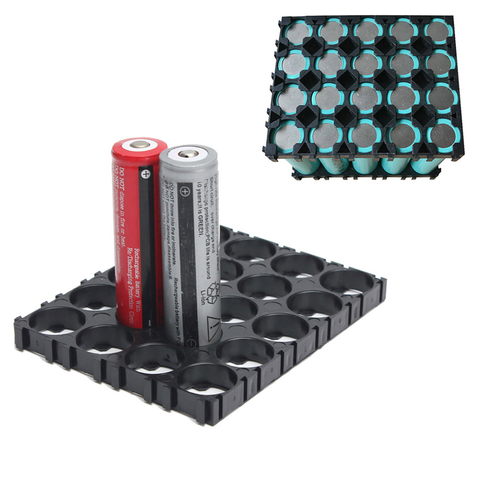 حامل بطاريات بلاستيكي 18650 لل - مراجعة Diy Electronics Rack وسعره